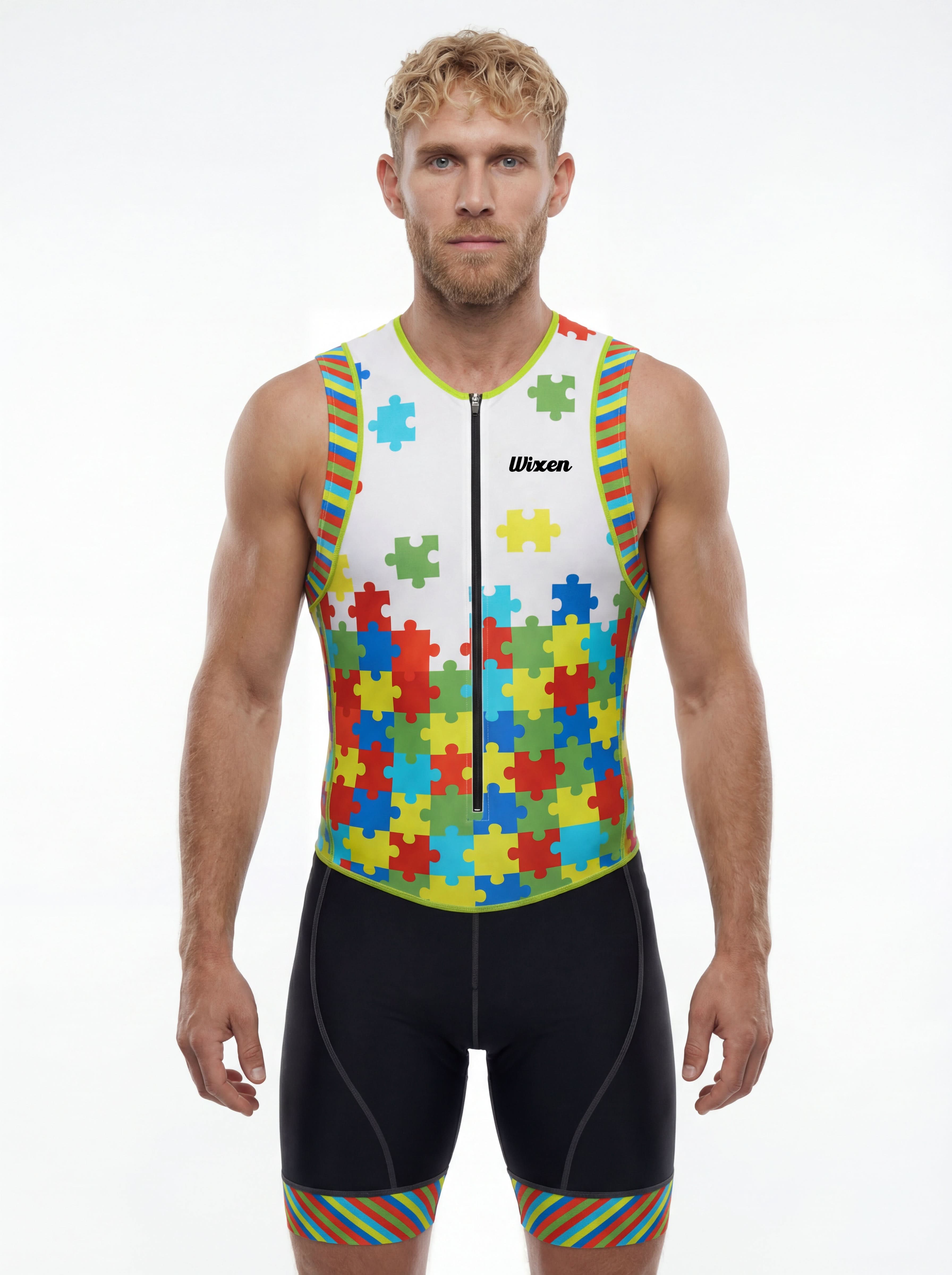 Men's Triathlon Puzzles Race Suit