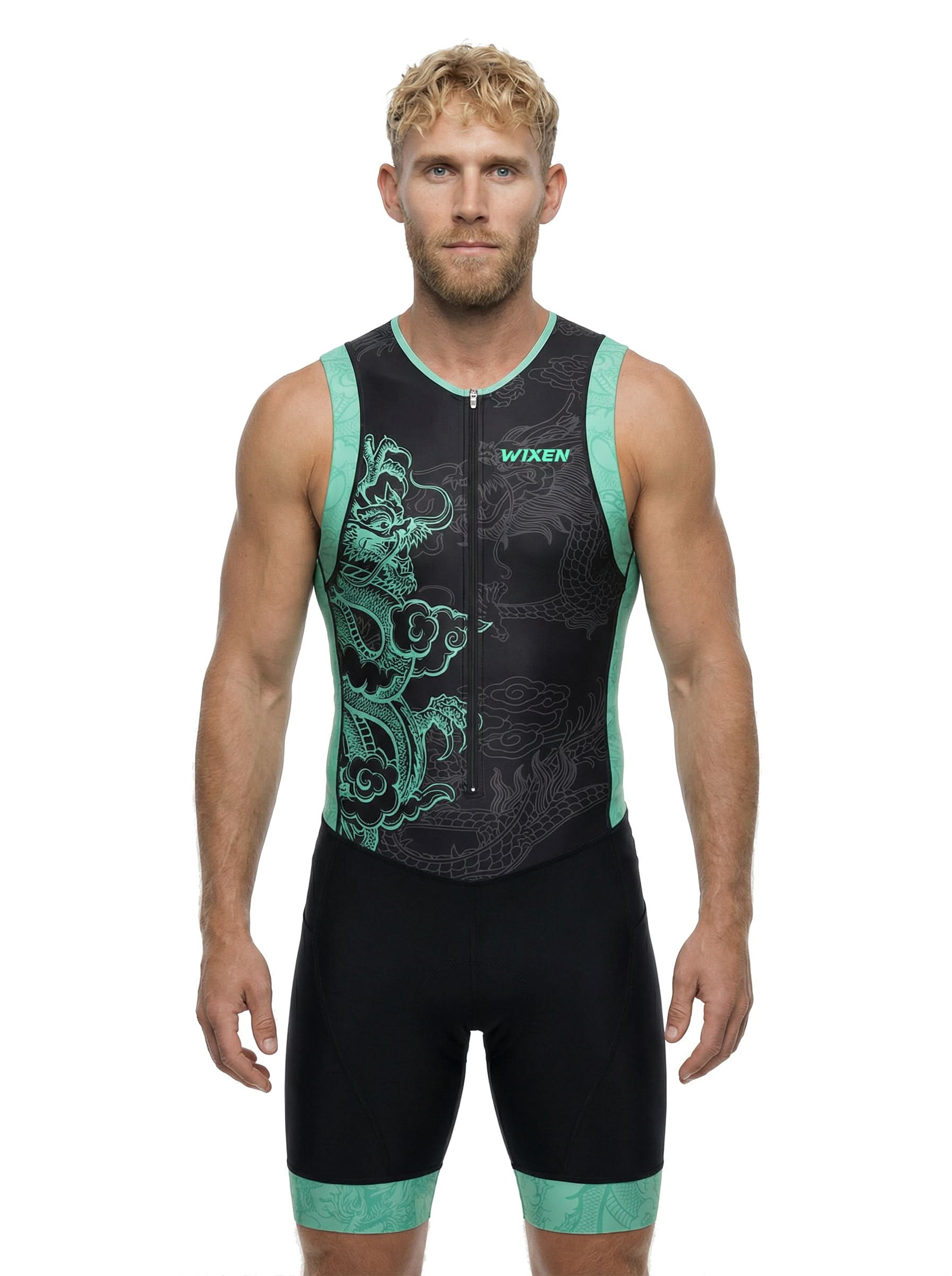 Men's Triathlon Mint Dragon Race Suit