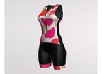 Women's Sleeveless Blue Pixel Triathlon Suit