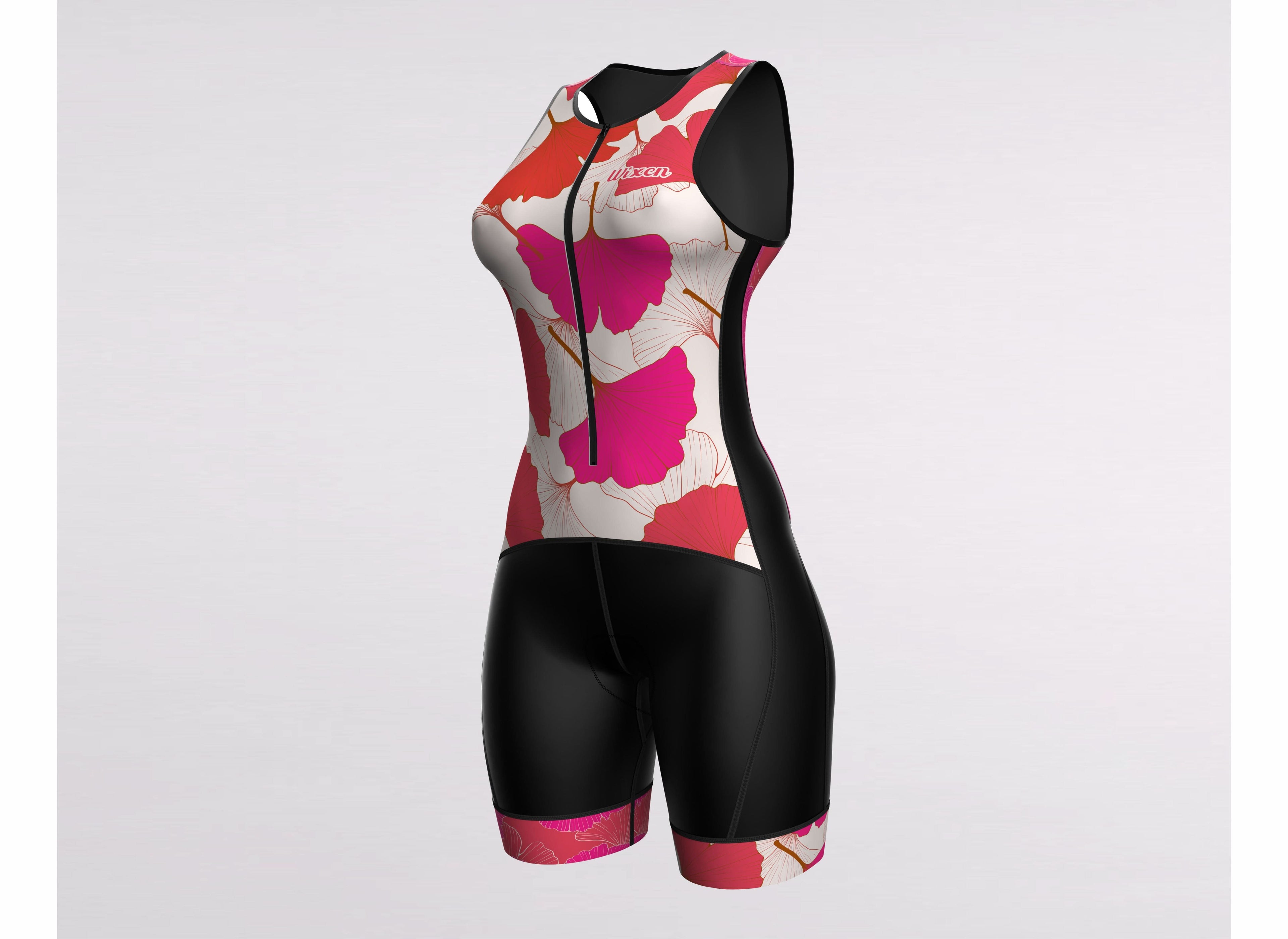 Women's Sleeveless Blue Pixel Triathlon Suit