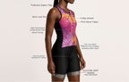 Women's Sleeveless Stripe Triathlon Suit
