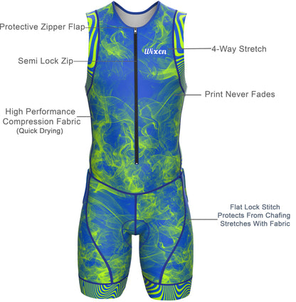 Men's Triathlon Neon Smoke Race Suit
