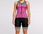 Women's Sleeveless leafes Triathlon Suit