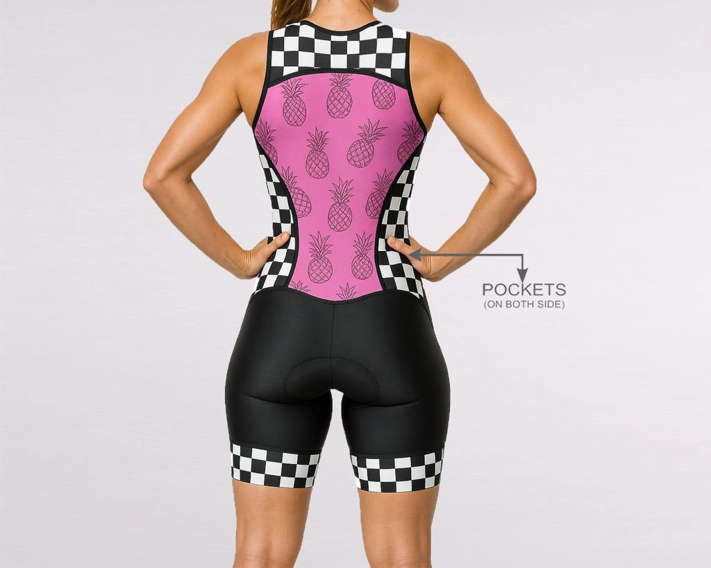 Women's Sleeveless Stripe Triathlon Suit