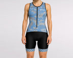 Women's Sleeveless leafes Triathlon Suit