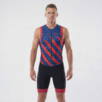 Men's Triathlon Us Flag Race Suit