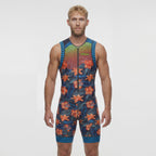 Men's Triathlon hisbiscus Race Suit