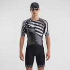 Men’s B&W Flag Aero Breathable Triathlon Suit