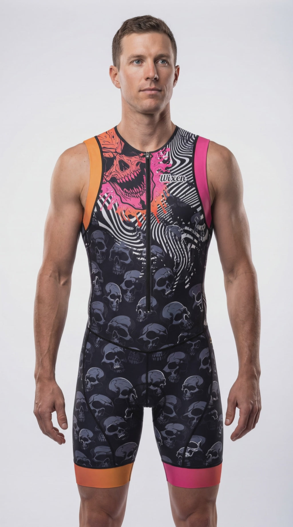 Men's Triathlon Skull Race Suit