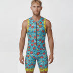 Men's Triathlon Floral Race Suit