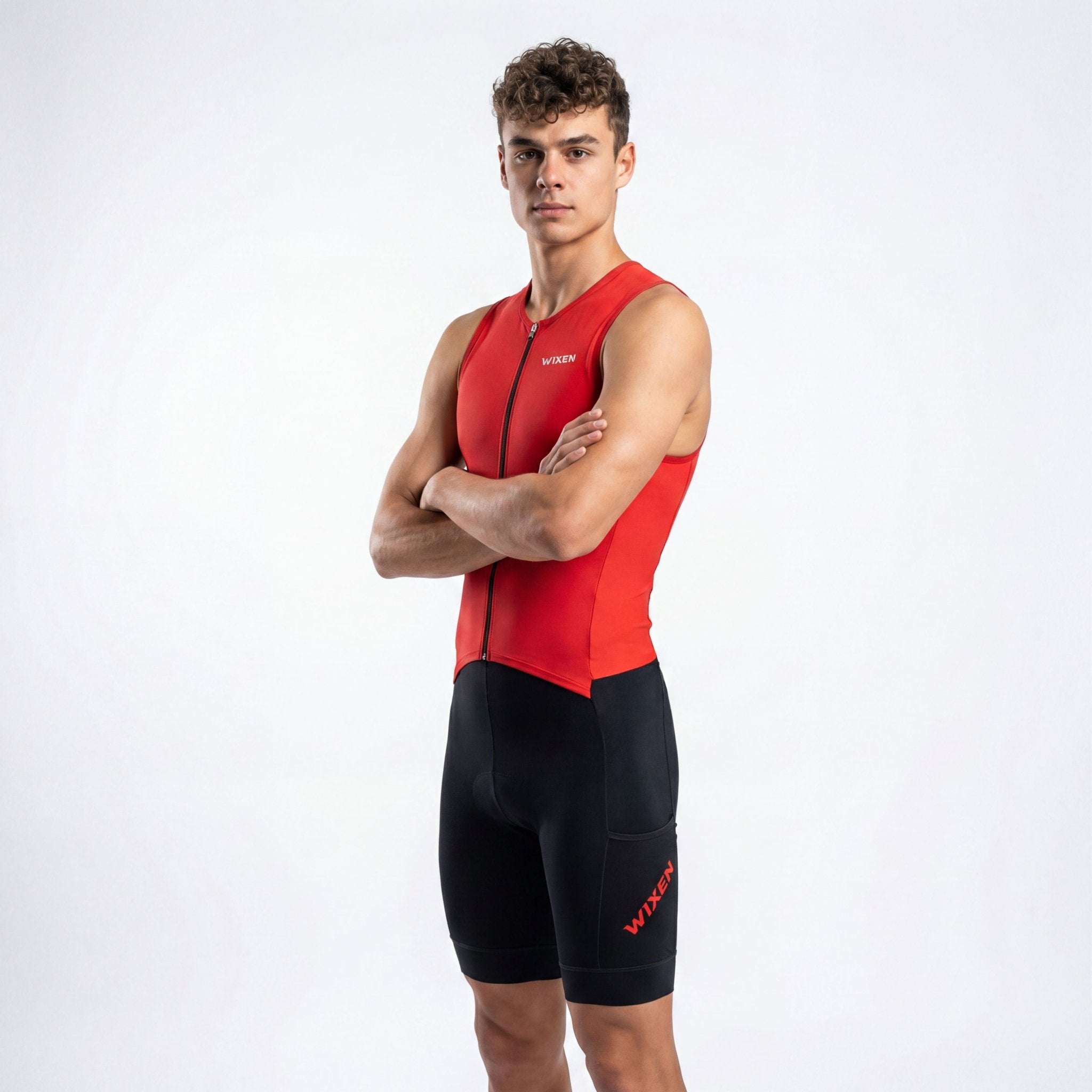 Men Red RaceFlex Sleeveless Triathlon Suit Secondary image