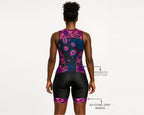 Women's Sleeveless Stripe Triathlon Suit