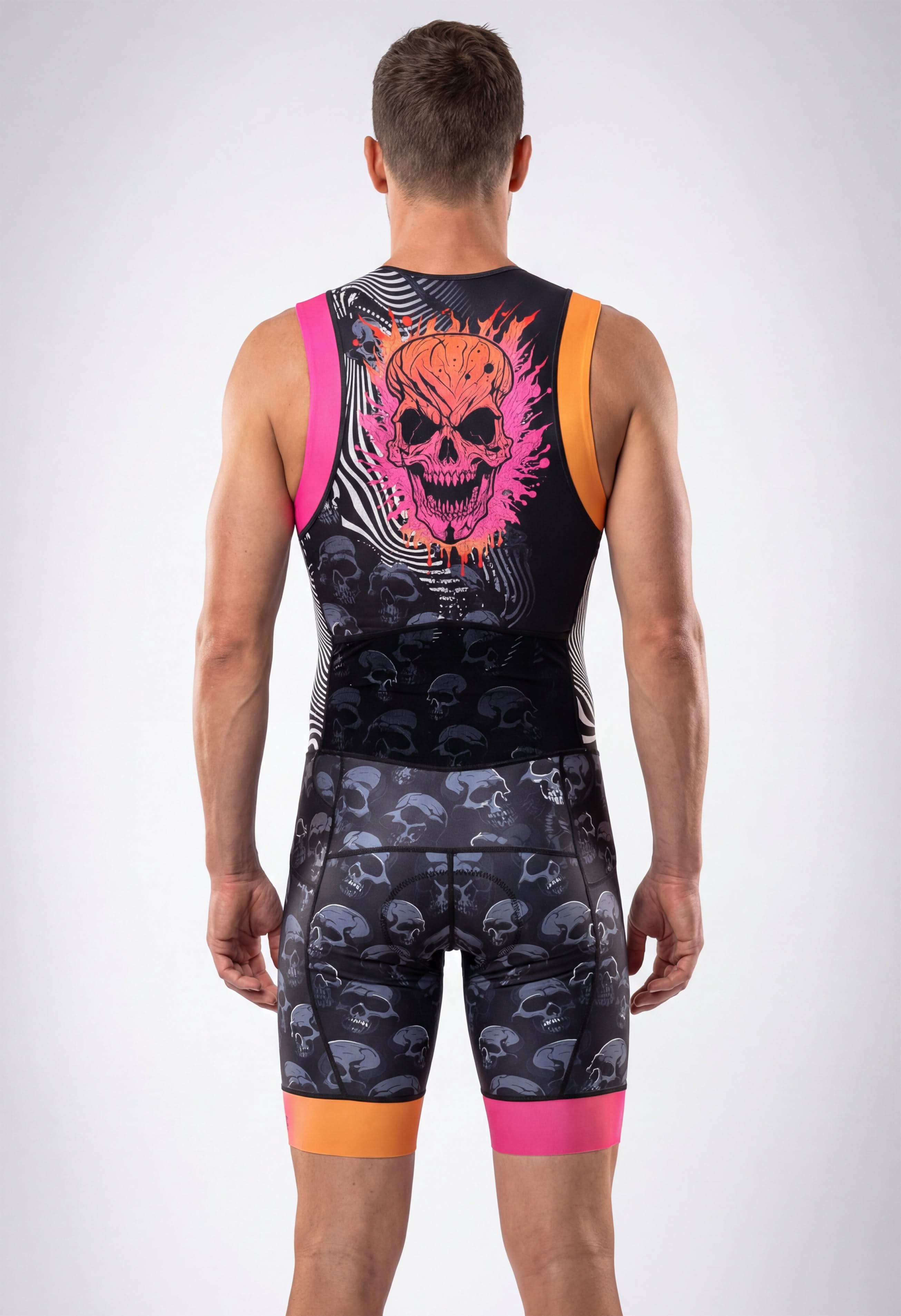 Men's Triathlon Skull Race Suit